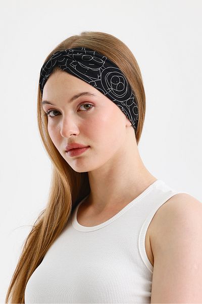 Butikgiz Γυναικεία σταυροδεμένα βαμβακερά χτενισμένα βαμβακερά, αντιολισθητικά, μαλακά, εύκαμπτα, μπαντάνα μαλλιών