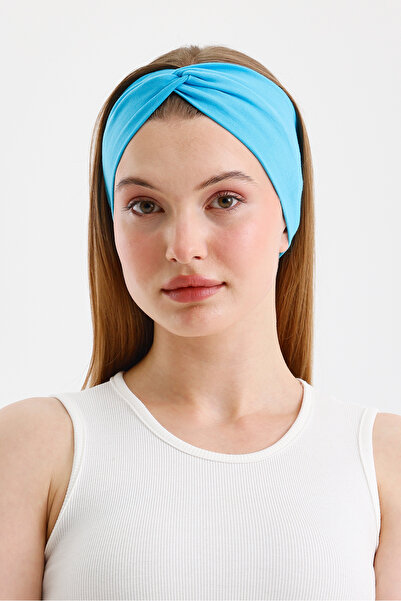 Butikgiz Bandana pentru femei din bumbac cu legat incrucisat din bumbac pieptanat, anti-alunecare, moale, flexibila, bandana pentru par