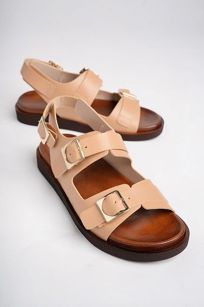 Sapin Sapi̇n Women's Leather Buckle Sandals - for Full Mold Use 72885