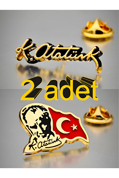 YÖRÜK TASARIM 2 Adet Atatürk Yaka Rozeti