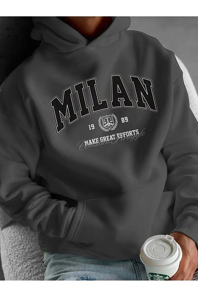 LEIVOR Мъжки суитшърт с качулка и щампа Milan