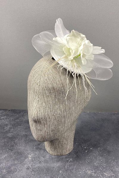 Hobigram Wedding Hat with White Hydrangea Vualet Sare Bridal Accessory Hair Accessory – Party Hat, Stylish Design