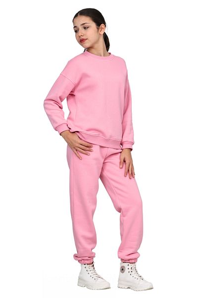 ERDEM KIDS Κοριτσίστικο βαμβακερό εσωτερικό σετ φόρμας με λαιμόκοψη με 3 κλωστές