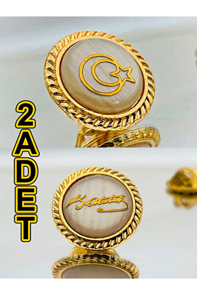 YÖRÜK TASARIM 2 Adet Altın Kaplama Yaka Rozeti