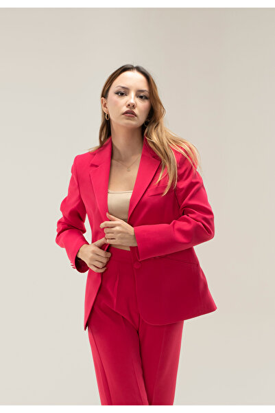 MY COUSİN Çift Düğme Astarlı Vatkalı Kısa Blazer ceket