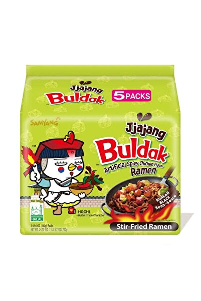 SAMYANG Buldak Ramen Noodle Kore : Jjajang Hot Chicken (5-Pack)Halal