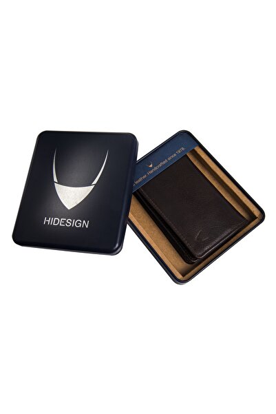 Hidesign 020AD Leather Card Case - Genuine Leather, Black - Slim & Stylish Card Holder