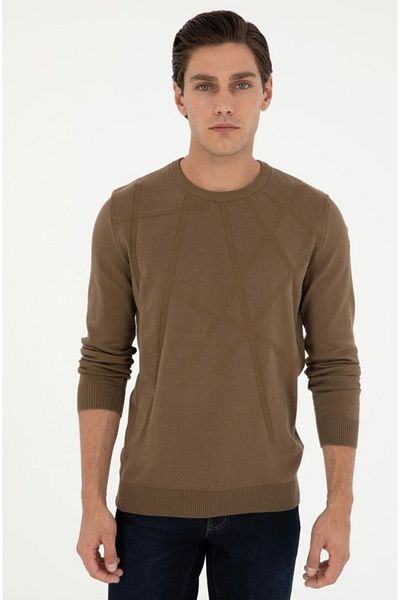 U.S. Polo Assn. Плетена блуза U.S. Polo Assn Slim fit с кръгло деколте, 100% памук (ozse giyim)