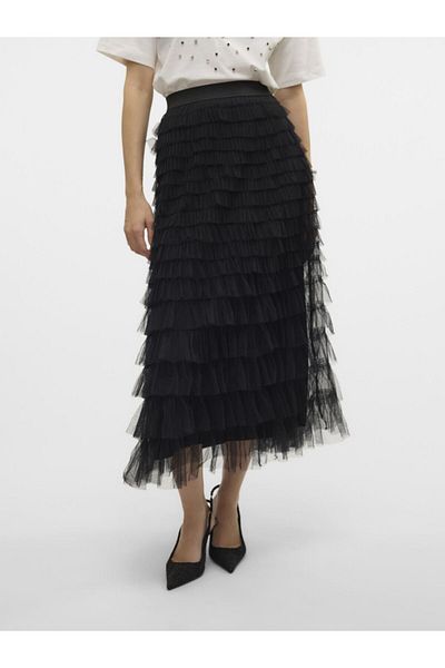 Vero Moda Rock VMNAJA Mittlere Taille Langer Rock