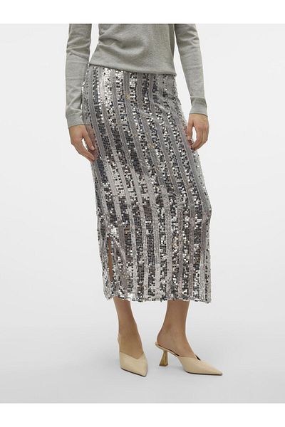 Vero Moda Rock VMEFA Mittlere Taille Langer Rock