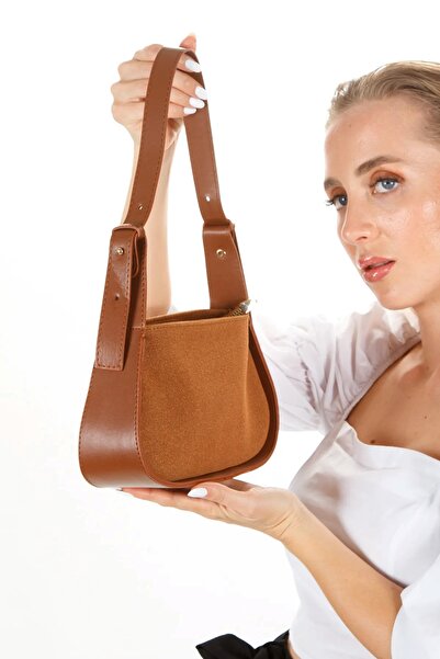 Newish Polo Women's Baguette Shoulder Bag - Faux Suede Leather