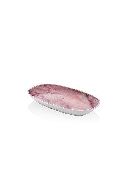 Hibana Melamin Kayık Salata (29 cm) Pembe Mermer X 1 Adet