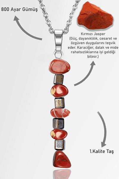 Erilsa Certified Aaa+ Broken Stone Model Red Coral Stone Necklace