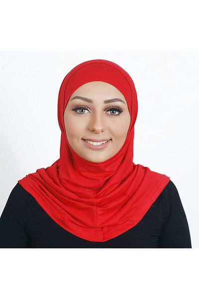 Serraa طقم وشاح عملي مكون من قطعتين - عمامة جاهزة وغطاء حجاب حجاب