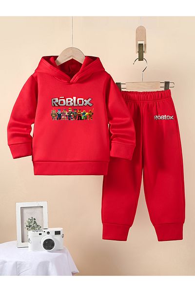 dükkans Roblox Premium 3Rd for Boys Yarn Compact Sweatshirt & Sweatpants Set - 2 Piece Sports Set