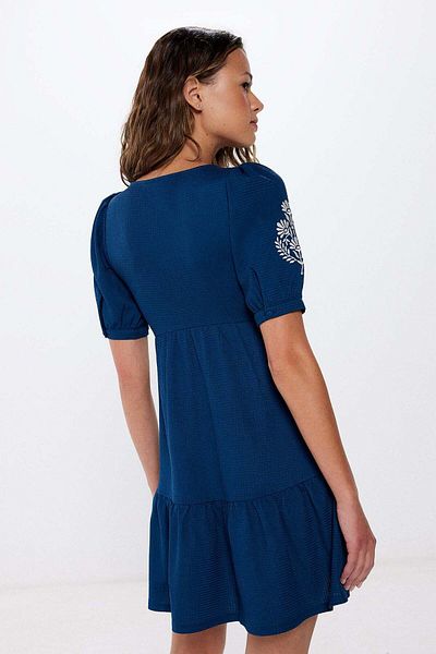 Springfield Short Printed Dress With Relief