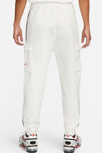 Nike Αθλητικά ρούχα Repeat Standard Fit Cut Hooded Cargo Ανδρικό Φούτερ με Τσέπες Λευκό