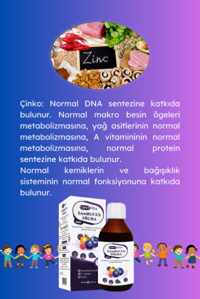 Optivita Sambucus Nigra Kids Karamürver Ekstresi Içeren Şurup 150 Ml