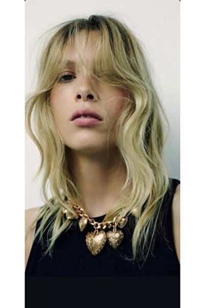 Rossetto Atelier Za Marka Model Gold Kalp Charm Kolye