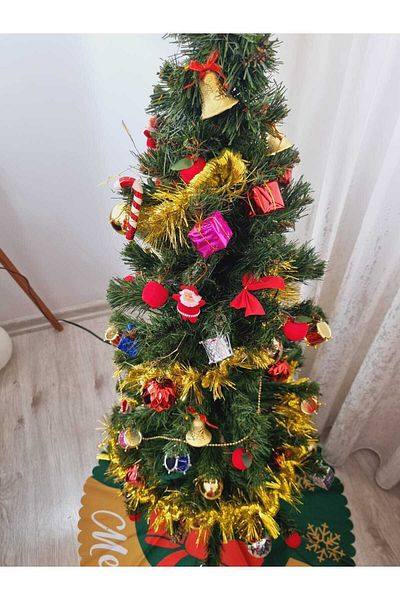 Leva House Christmas Glitter Ornament Spiral Christmas Tree Ornament