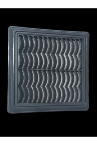 evdi Kare Baca Kapağı Duvar Menfezi Ayarlı Antrasit gri