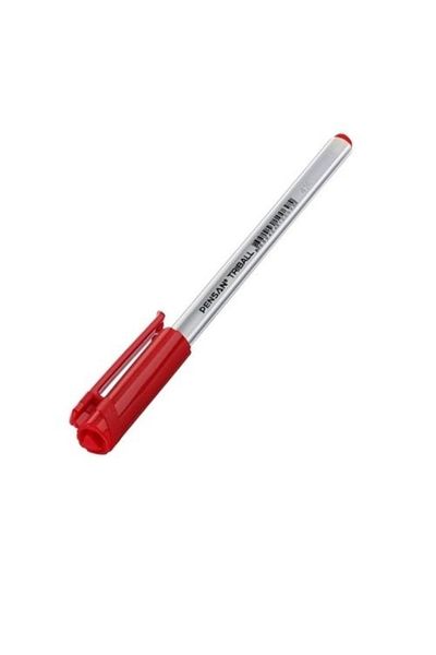 Pensan Red Ballpoint Pen with 1.0 mm Ball Nib - Triball