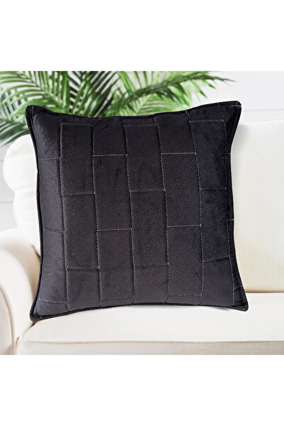 In House Nawar Velvet Decorative Cushion - 50x50 cm - Dark Grey
