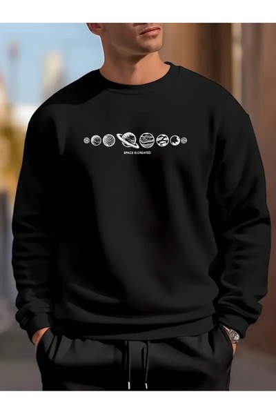 Arwen Fashion Men's Terminal Printed Crew Neck Sweatshirt