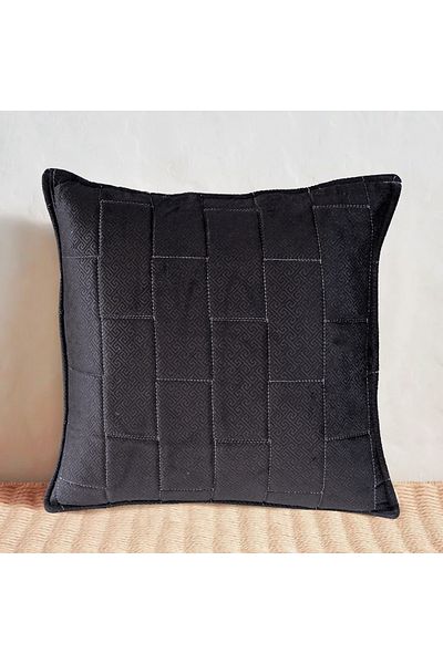 In House Nawar Velvet Decorative Cushion - 50x50 cm - Dark Grey