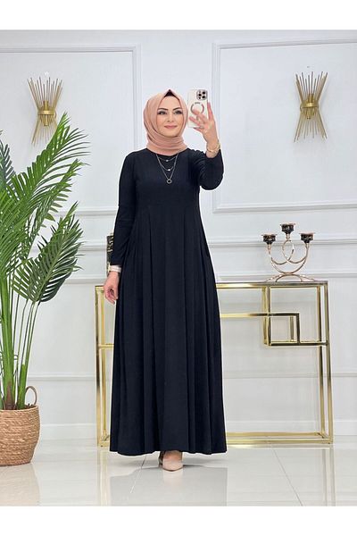 Enans Design Rochie Hijab pentru femei, rochie cu buzunare