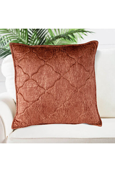 In House Aseel Velvet Decorative Cushion - 50x50 cm - Brown