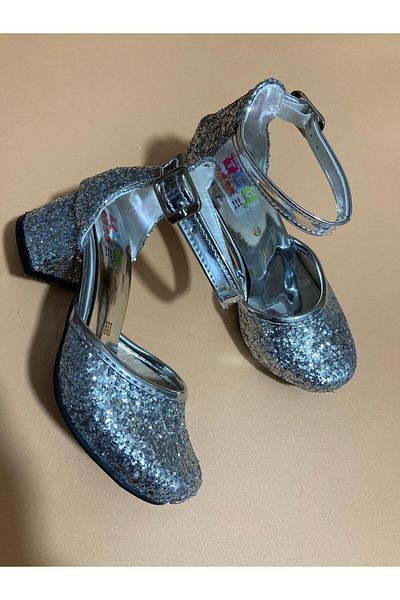 kismet kundura PAPUCI BEBE Fata rochie de seara gri pantofi cu toc patrat