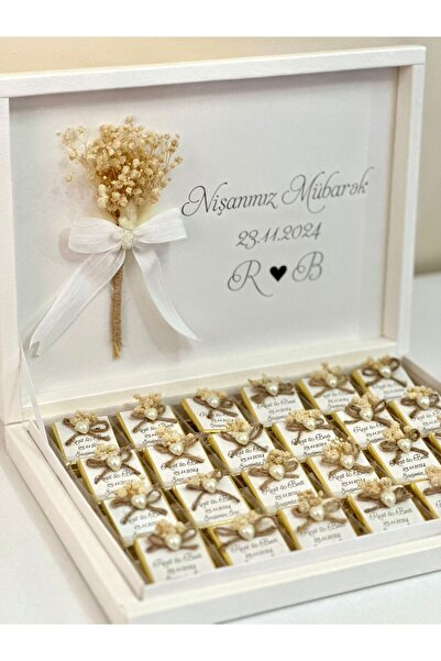 ouzhanya hediyelik Söz, Nişan, Nikah, Kız Isteme Çikolatası 48 Adet Çiçek Süs...