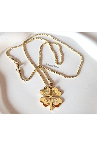 Anatolia Aşk para sayı sekanslı yonca kolye