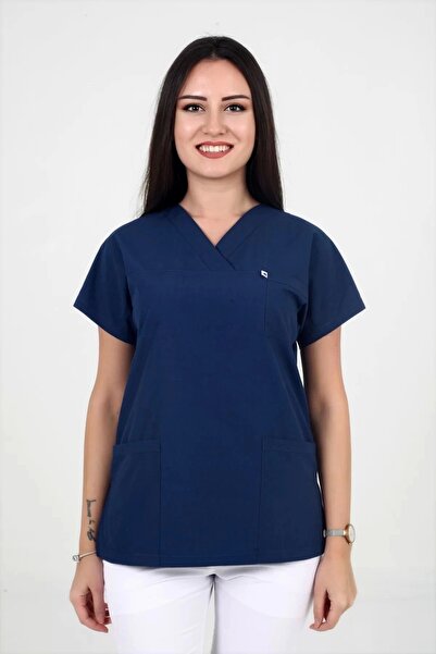 DENİZ İŞ Deniz Iş Woman Terrycotton Yarasakol اللون الأزرق الداكن الدعك Teküst