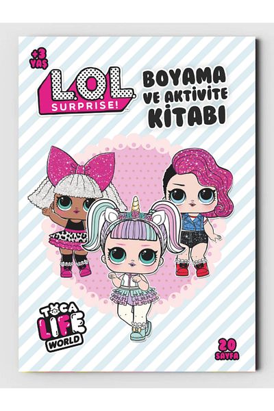 ZNC Carte de colorat Toca Boca cu tematică pentru bebeluși L.O.L (carte de colorat cu 20 de pagini complete) (+1 autocolant de pagină)