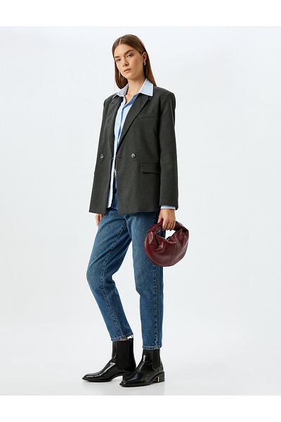 Koton Women's Dark Indigo Jeans - 5Wal40050Md