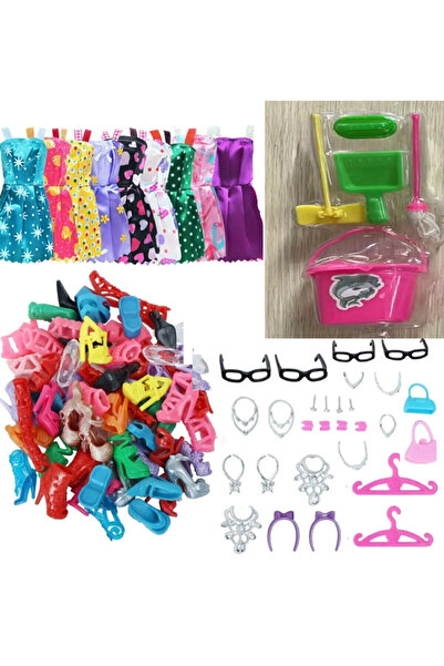 marimari 47 Parça Bebek Aksesuar ve Temizlik seti   Frozen-barbiee- Cindy Içi...