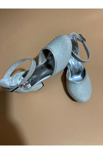 kismet kundura PAPUCI BEBE Fata rochie de seara alb sidef pantofi cu toc patrat