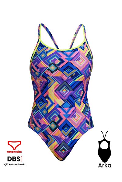 FUNKİTA Funkita Db Be Square - Women's Training Swimsuit with Diamond Back
