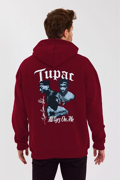 Garalio Tupac 2Pac All Eyez on Me Printed Oversize Hoodie Sweatshirt