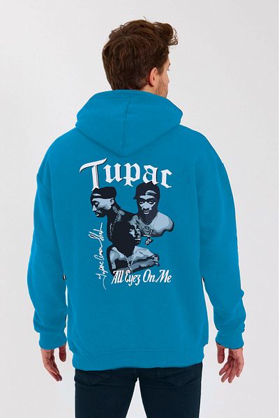 Garalio Tupac 2Pac All Eyez on Me Printed Oversize Hoodie Sweatshirt