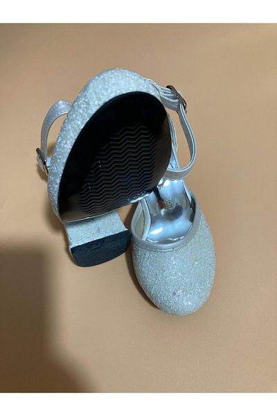 kismet kundura PAPUCI BEBE Fata rochie de seara alb sidef pantofi cu toc patrat
