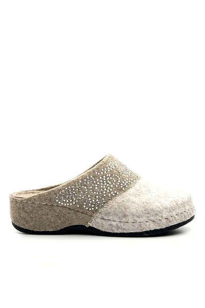 BENTO 10911 Women's Stoned Feta Heel Closed Slippers