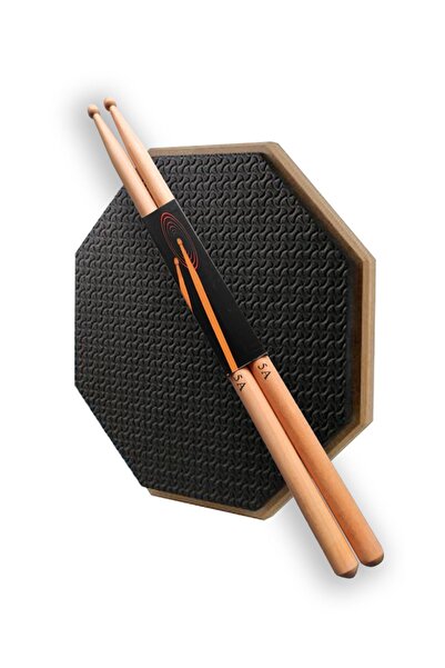 Yurtrenkleri Yayınevi 12-инчов барабан за упражнения по ритъм + палки за барабани (5a)