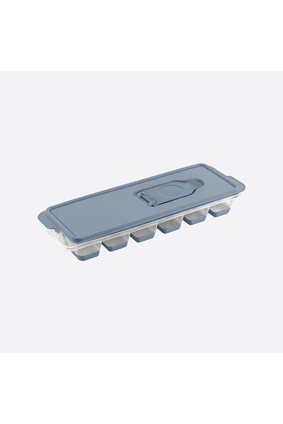 PONÇİK STORE 1 Pcs Practical 12 Compartments - Ice Mold with Bass Finger Silicone Base, Non-Stick Ice Cooler with Cover