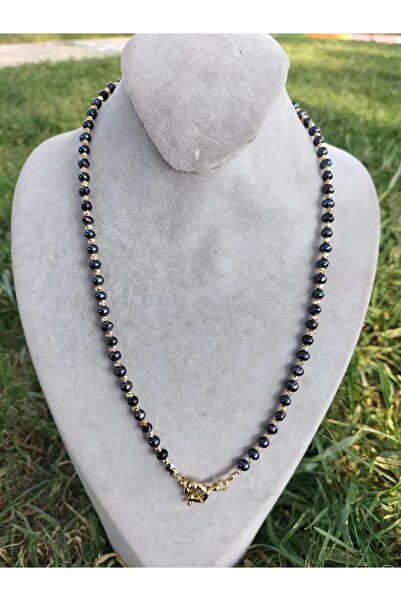 Arjew Gerçek Siyah İnci Dorikalı Gemici Kilitli Kolye Ve Bileklik Set