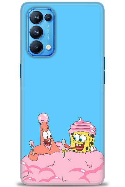 MRCİLETİSİM Oppo Reno 5 Pro Case Hd Printed Case - Spongebob