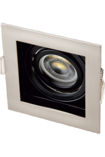 Cata Ct-5225 Pars Kare Boş Spot Kasası Satin-Siyah GU10 - 12'Lİ PAKET (Ampulsüz)