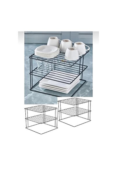 Patulya Aksesuar Negru 2 bucăți metal cu 3 niveluri în interiorul dulapului, ...